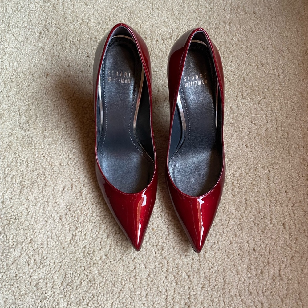 Stuart Weitzman Red Patent Pumps